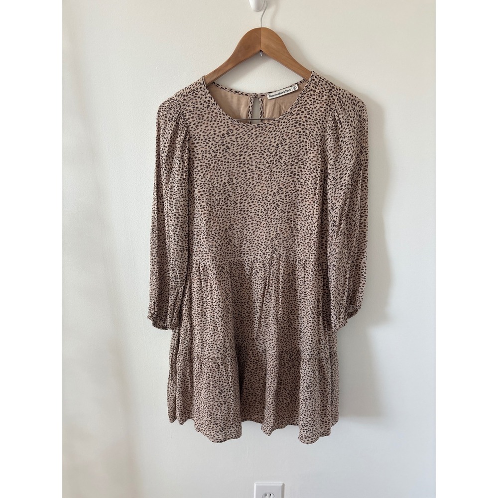 Abercrombie &‎ Fitch Leopard Print Tiered Mini Dress Size Small
